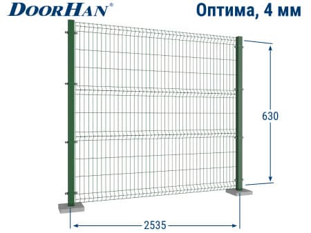 Купить 3D заборную секцию ДорХан 2535×630 мм в Уфе от 1113 руб.